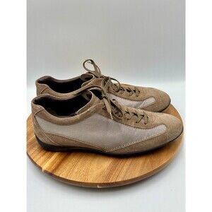 TOD'S Lace Up Suede Leather Sneakers/Driving Shoes Tan/Brown Men's Size 8.5